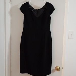 Black mini dress with cap sleeve
